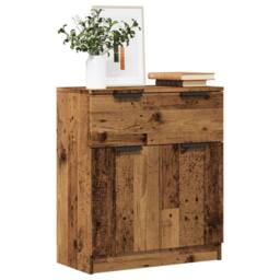 Berkfield Home Sideboard Old Wood 60x30x70 cm Engineered Wood in Brown - Size: 60 x 30 x 70 cm - thumbnail 2