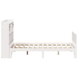 Berkfield Home Bookcase Bed without Mattress White 140x200cm Solid Wood Pine - Size: 140x200 cm - thumbnail 5