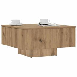 Berkfield Home Coffee Table Artisan Oak 60x60x31.5 cm Engineered Wood in Brown - thumbnail 2