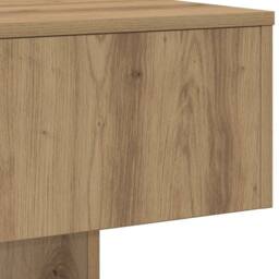 Berkfield Home Coffee Table Artisan Oak 60x60x31.5 cm Engineered Wood in Brown - thumbnail 7