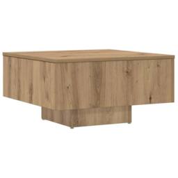 Berkfield Home Coffee Table Artisan Oak 60x60x31.5 cm Engineered Wood in Brown - thumbnail 1