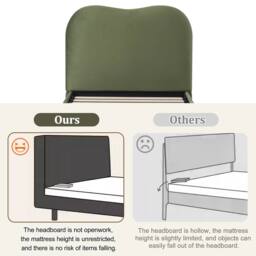 Matteo Green Velvet Single Upholstered Bed with Hydraulic Storage - thumbnail 6