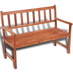 Berkfield Home Garden Bench 120 cm Solid Acacia Wood in Brown - thumbnail 1