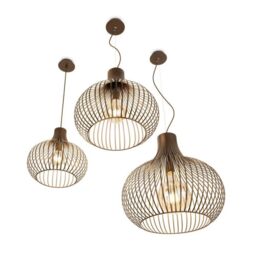 Netlighting Onion 1 Light Ceiling Pendant Brown - thumbnail 2