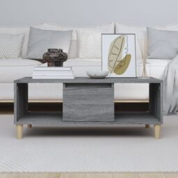 Berkfield Home Coffee Table Grey Sonoma 90x50x36, 5 cm Engineered Wood - thumbnail 3