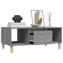 Berkfield Home Coffee Table Grey Sonoma 90x50x36, 5 cm Engineered Wood - thumbnail 5