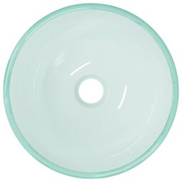 Berkfield Home Basin Tempered Glass 30x12 cm Frosted in Cream - thumbnail 3