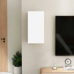 Berkfield Home TV Cabinet White 30.5x30x60 cm Engineered Wood - thumbnail 3