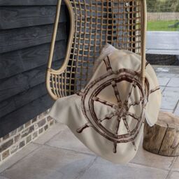 Benjamin Tate Design Ship Wheel Blanket in Natural - Size: 120 cm x 150 cm - thumbnail 4