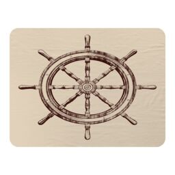 Benjamin Tate Design Ship Wheel Blanket in Natural - Size: 120 cm x 150 cm - thumbnail 1