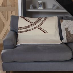 Benjamin Tate Design Ship Wheel Blanket in Natural - Size: 120 cm x 150 cm - thumbnail 2