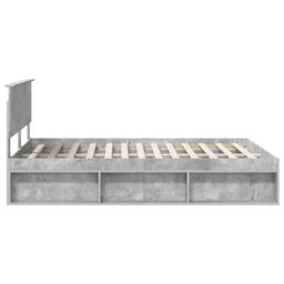 Berkfield Home Bed Frame with Headboard Concerte 140 x 200 cm Solid Pine Wood in Grey - thumbnail 8