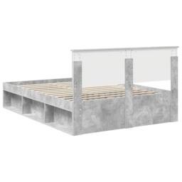 Berkfield Home Bed Frame with Headboard Concerte 140 x 200 cm Solid Pine Wood in Grey - thumbnail 9