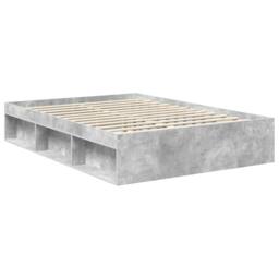Berkfield Home Bed Frame with Headboard Concerte 140 x 200 cm Solid Pine Wood in Grey - thumbnail 5