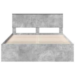 Berkfield Home Bed Frame with Headboard Concerte 140 x 200 cm Solid Pine Wood in Grey - thumbnail 7