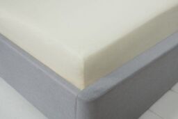 New Edge Blinds Brights Collection Non Iron Fitted Sheet in Cream - Size: Single - thumbnail 3