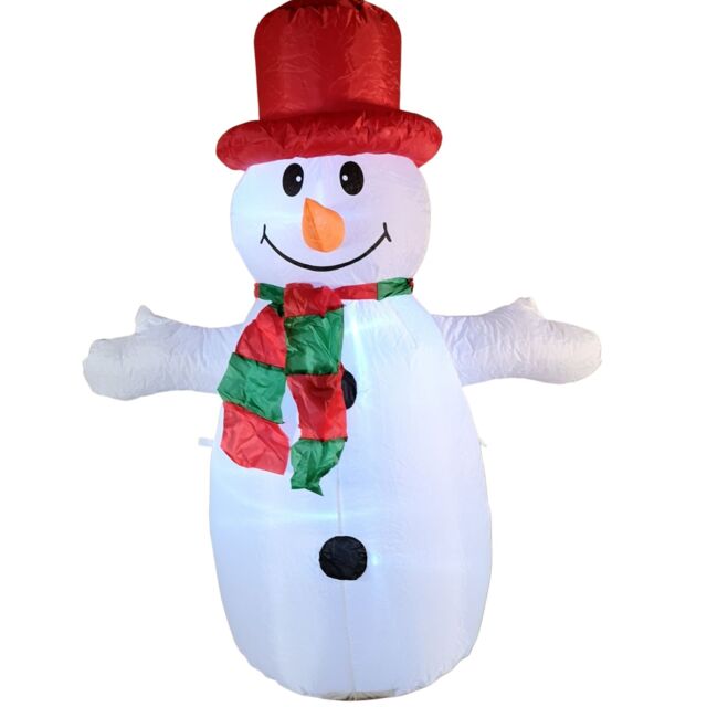 Samuel Alexander 4ft (120cm) Light up Inflatable Christmas Snowman Decoration with White LEDs - image 1