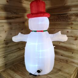 Samuel Alexander 4ft (120cm) Light up Inflatable Christmas Snowman Decoration with White LEDs - thumbnail 6