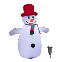 Samuel Alexander 4ft (120cm) Light up Inflatable Christmas Snowman Decoration with White LEDs - thumbnail 8