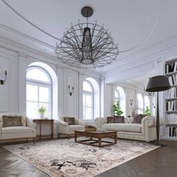 The Rug Shop UK Beige Traditional Polyester Luxurious Easy To Clean Rug - Size: 200 cm x 290 cm - thumbnail 1