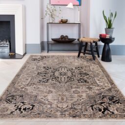 The Rug Shop UK Beige Traditional Polyester Luxurious Easy To Clean Rug - Size: 200 cm x 290 cm - thumbnail 3