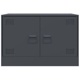 Berkfield Home TV Cabinets 2 pcs Anthracite 67x39x44 cm Steel in Black - Size: 67 x 39 x 44 cm - thumbnail 6