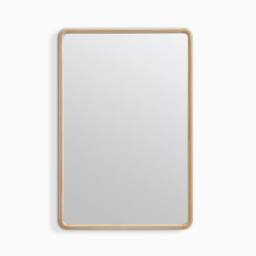 FurnitureboxUK Rowena Oak Wood Large 120x80cm Rectangle Wall Mirror in Light Brown - Size: 120x80 cm - thumbnail 3