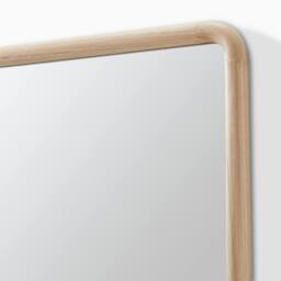 FurnitureboxUK Rowena Oak Wood Large 120x80cm Rectangle Wall Mirror in Light Brown - Size: 120x80 cm - thumbnail 6