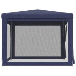 Berkfield Home Party Tent with 4 Mesh Sidewalls Blue 3x3 m HDPE - thumbnail 4