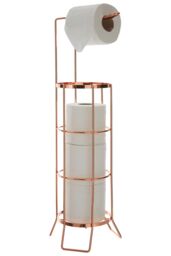 Orsina Linnea Toilet Roll Holder, Strong Iron Wire in Rose Gold - thumbnail 3