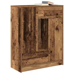 Berkfield Home Sideboard with Drawers & Doors Old Wood 73x31x90 cm in Brown - Size: 73 x 31 x 90 cm - thumbnail 4