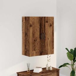 Berkfield Home Wall Mounted Cabinet Old Wood 69.5x34x90 cm in Brown - thumbnail 1