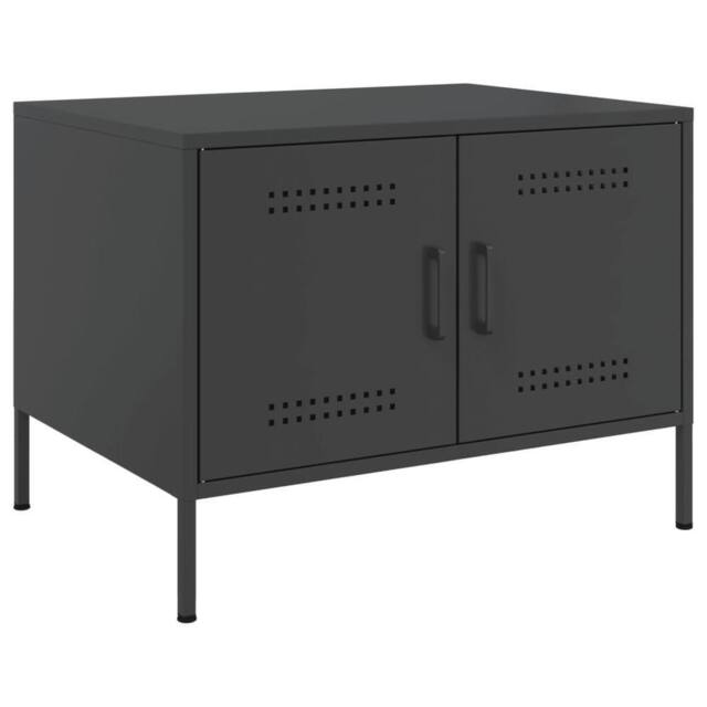 Berkfield Home Coffee Table Black 68x50x50.5 cm Steel - image 1