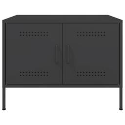 Berkfield Home Coffee Table Black 68x50x50.5 cm Steel - thumbnail 5