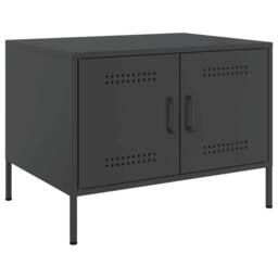 Berkfield Home Coffee Table Black 68x50x50.5 cm Steel - thumbnail 1