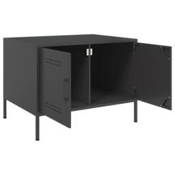 Berkfield Home Coffee Table Black 68x50x50.5 cm Steel - thumbnail 8