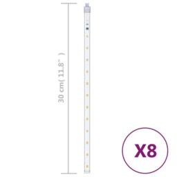 Berkfield Home Meteor Lights 8 pcs 30 cm Warm White 192 LEDs Indoor Outdoor - thumbnail 5