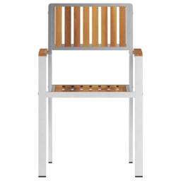 Berkfield Home Stacking Garden Chairs 8 pcs 54.5x56x87 cm Solid Wood Acacia in Brown - thumbnail 5