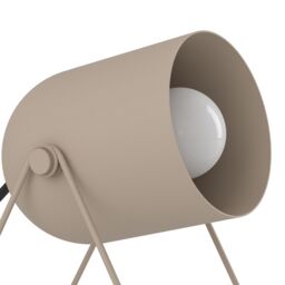 Eglo Tilston Steel Minimalist Desk Lamp, Sandy in Light Sand - thumbnail 3