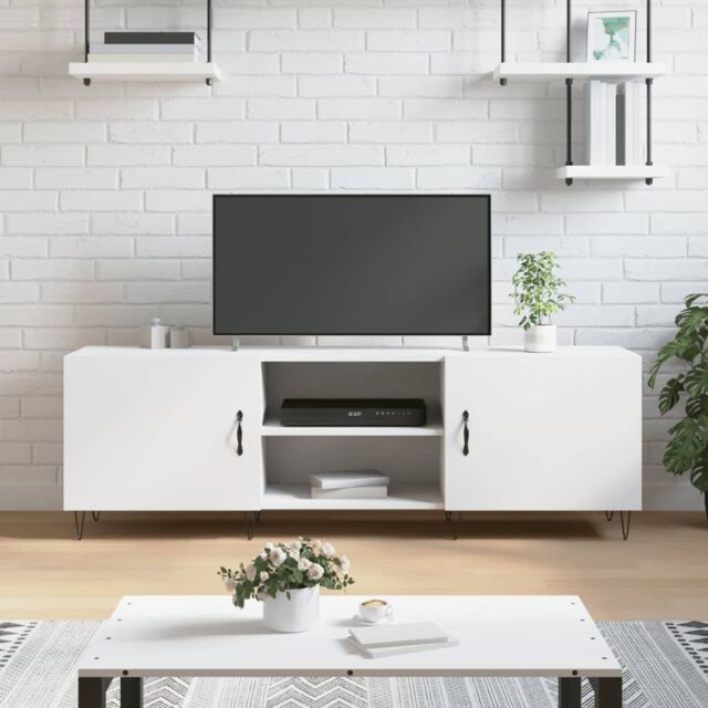 Berkfield Home TV Cabinet White 150x30x50 cm Engineered Wood - Size: 150 x 30 x 50 cm - image 1
