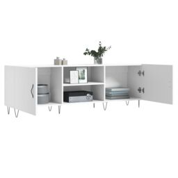Berkfield Home TV Cabinet White 150x30x50 cm Engineered Wood - Size: 150 x 30 x 50 cm - thumbnail 4