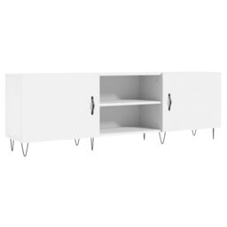 Berkfield Home TV Cabinet White 150x30x50 cm Engineered Wood - Size: 150 x 30 x 50 cm - thumbnail 2
