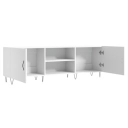 Berkfield Home TV Cabinet White 150x30x50 cm Engineered Wood - Size: 150 x 30 x 50 cm - thumbnail 6