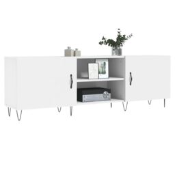 Berkfield Home TV Cabinet White 150x30x50 cm Engineered Wood - Size: 150 x 30 x 50 cm - thumbnail 3