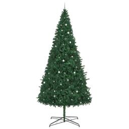 Berkfield Home Christmas Tree with Decorative String Lights Green 400 cm PVC - thumbnail 5