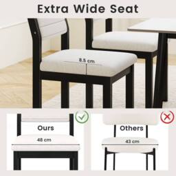 Costway 2 Pcs Imitation Lamb Fleece Home Chair Modern Dining Chairs in White - thumbnail 7