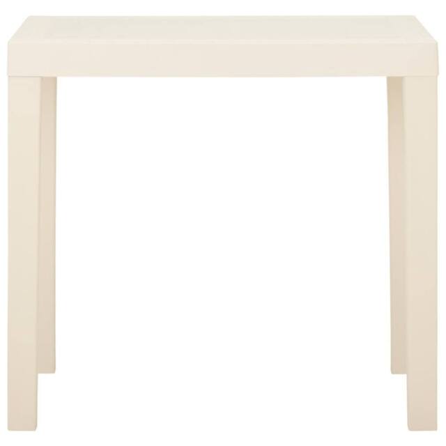 Berkfield Home Garden Table White 79x65x72 cm Plastic - Size: 79 x 65 x 72 cm - image 1