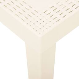 Berkfield Home Garden Table White 79x65x72 cm Plastic - Size: 79 x 65 x 72 cm - thumbnail 4