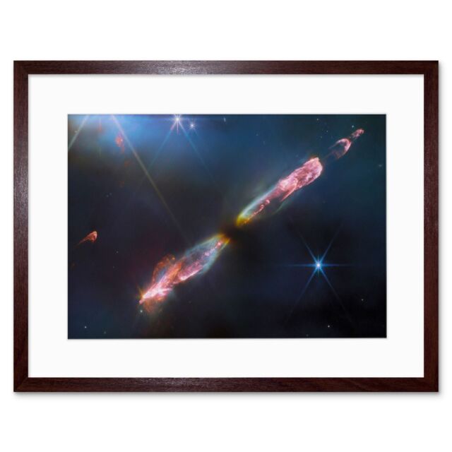 Artery8 Wall Art Print NASA James Webb Telescope Infrared Image Supersonic Outflow of Young Star Space Bipolar Jet from Central Protostar Herbig-Haro - image 1