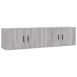Berkfield Home Wall-mounted TV Cabinets 2 pcs Grey Sonoma 80x34.5x40 cm - thumbnail 2